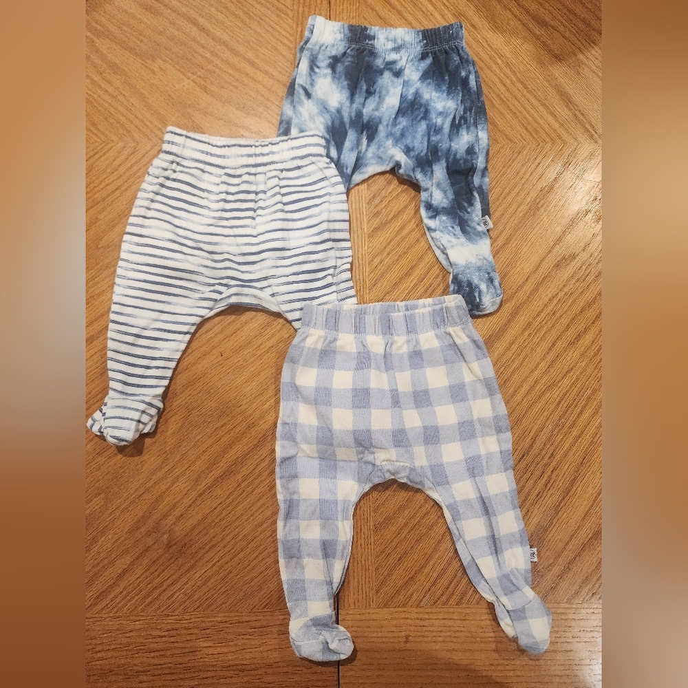 Honest Baby Bundle ORGANIC pants 3 Pairs, NEWBORN